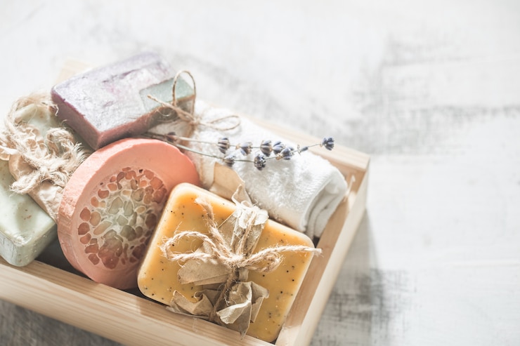 Photo gratuit savon naturel spa