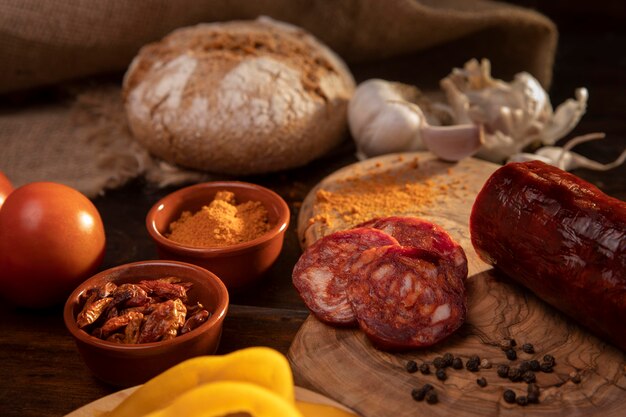 Savoureuse composition de chorizo traditionnel