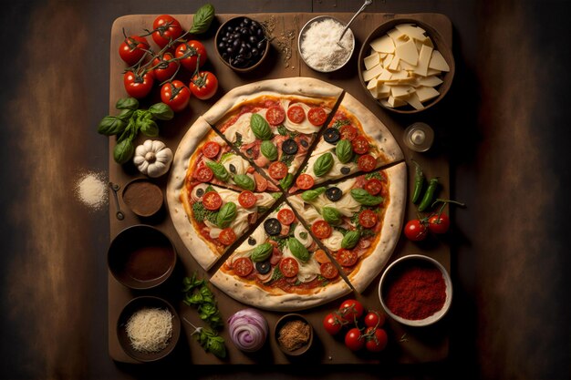 Savoureuse recette italienne de pizza traditionnelle faite maison