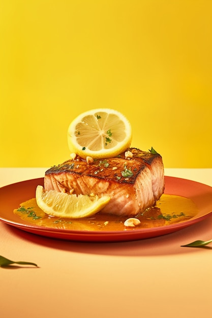 Photo gratuite savoureux poisson mahi mahi nature morte