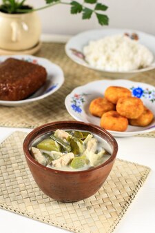 Sayur lodeh, soupe indienne de légumes au lait de coco
