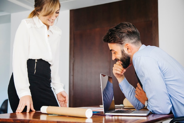 Scène du bureau des entreprises