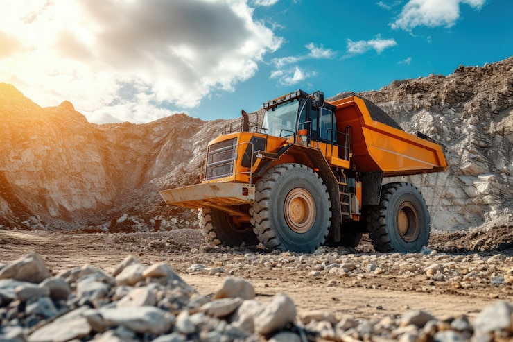 Photo gratuit scène du chantier avec l'équipement