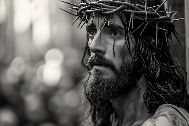 Photo gratuite la scène du vendredi saint avec jésus-christ.