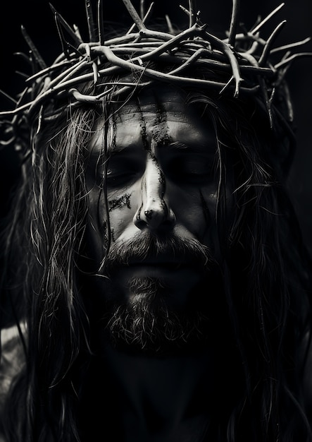 Photo gratuite la scène du vendredi saint avec jésus-christ.