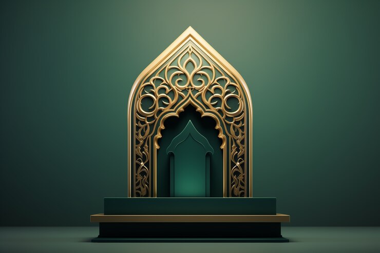 Photo gratuit scène d'éléments de célébration du ramadan 3d