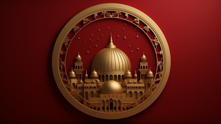 Photo gratuit scène d'éléments de célébration du ramadan 3d