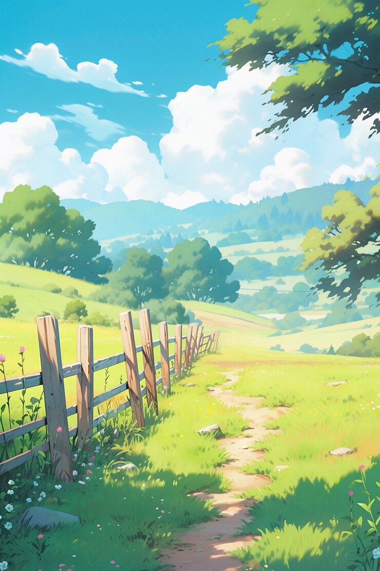 Photo gratuit scène d'été de style de vie avec un dessin animé