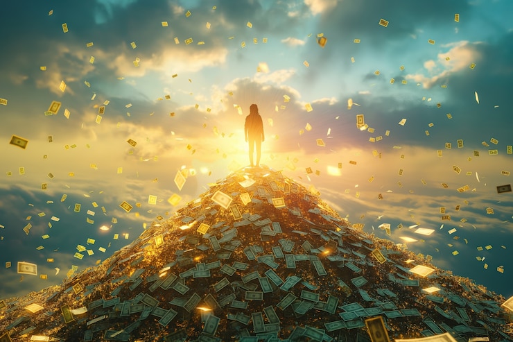 Photo gratuit la scène de la fantaisie de l'argent