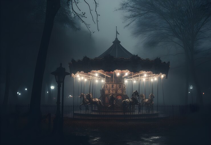 Photo gratuit scène d'horreur avec un carnaval effrayant