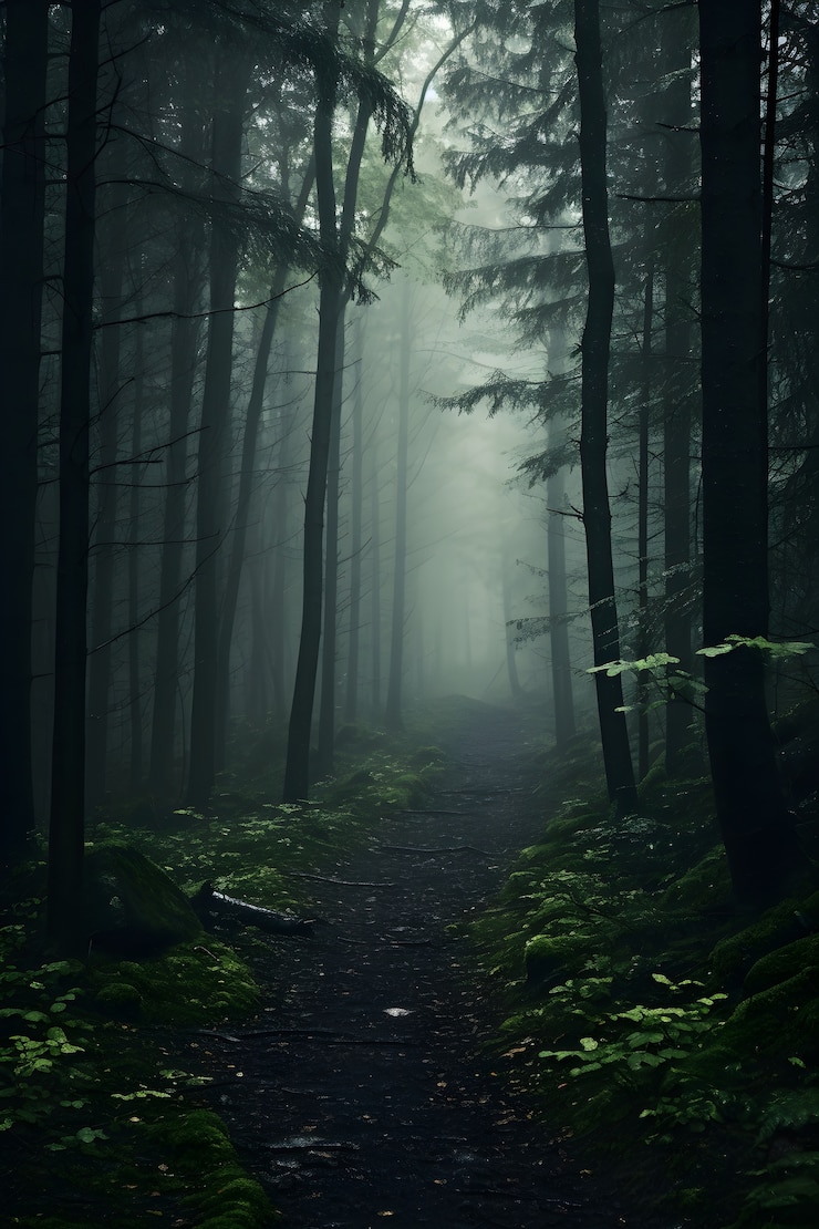 Photo gratuit scène d'horreur avec une forêt effrayante