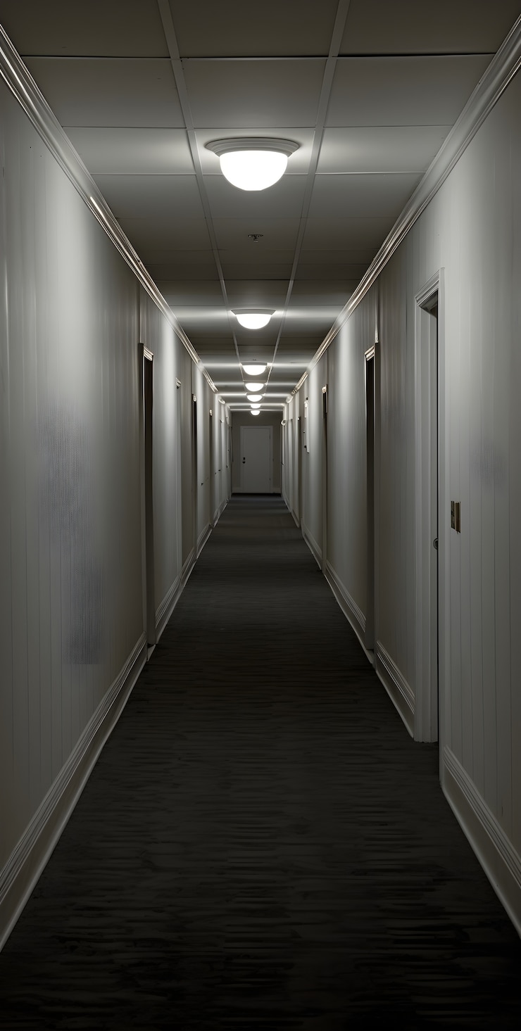 Photo gratuit scène d'horreur avec une salle étrange