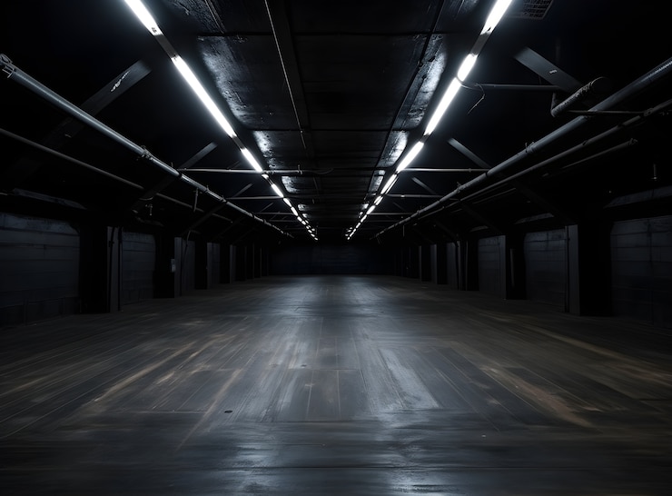 Photo gratuit scène d'horreur avec une salle étrange