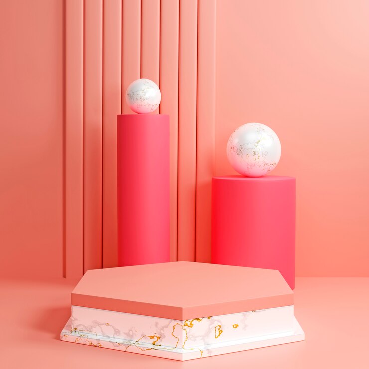 Photo gratuit scène minimaliste avec podium 3d