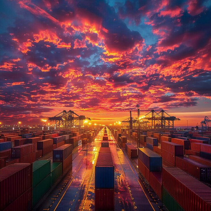Photo gratuit scène avec des opérations et des procédures logistiques photoréalistes