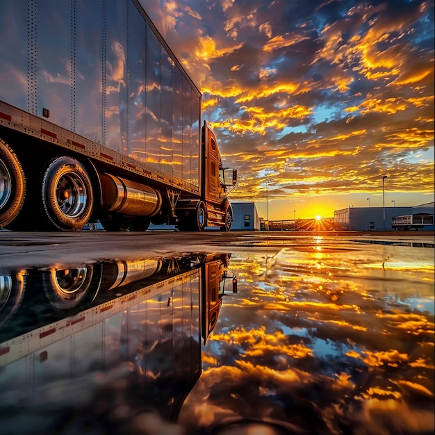 Photo gratuite scène avec des opérations et des procédures logistiques photoréalistes