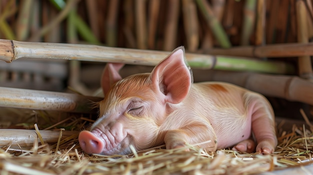 Photo gratuite scène photoréaliste avec des porcs élevés dans un environnement agricole