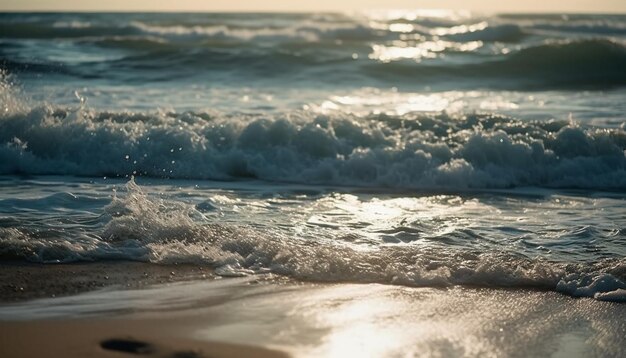 Photo gratuite une scène de plage avec une personne en costume noir et une planche de surf