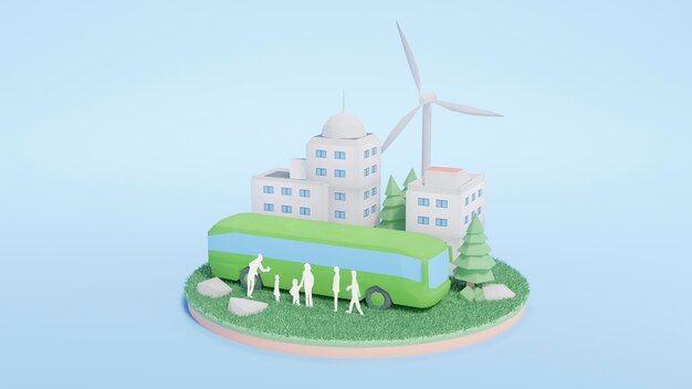 Scène de projet d'environnement 3D