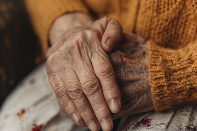 Scène réaliste avec des soins aux personnes âgées pour les personnes âgées