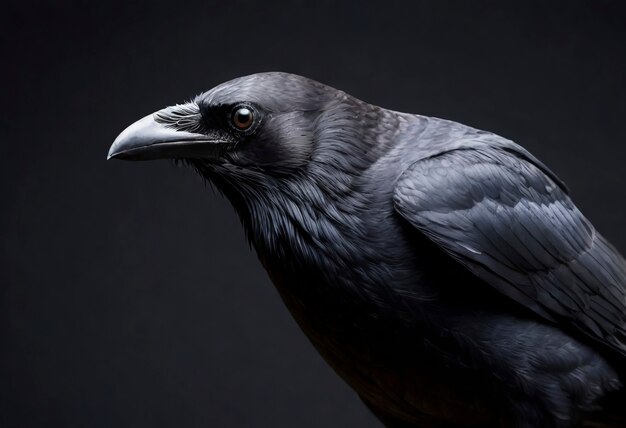 Scène sombre de corbeau dans la nature