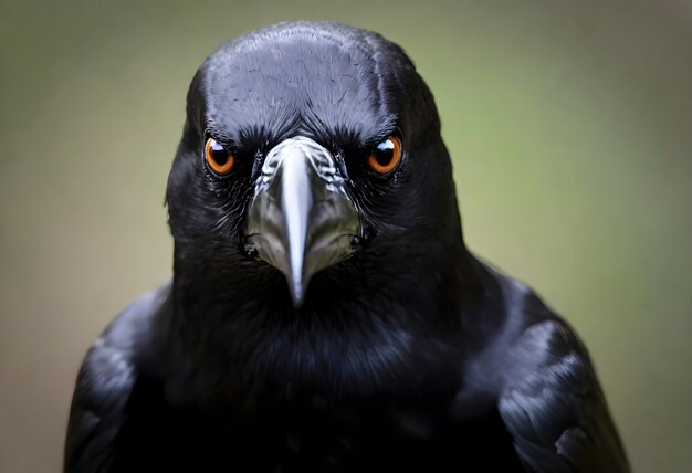 Scène sombre de corbeau dans la nature