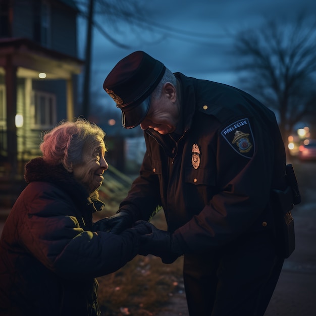 Photo gratuite scène de style de vie de la communauté montrant l'attention et le soutien des gens