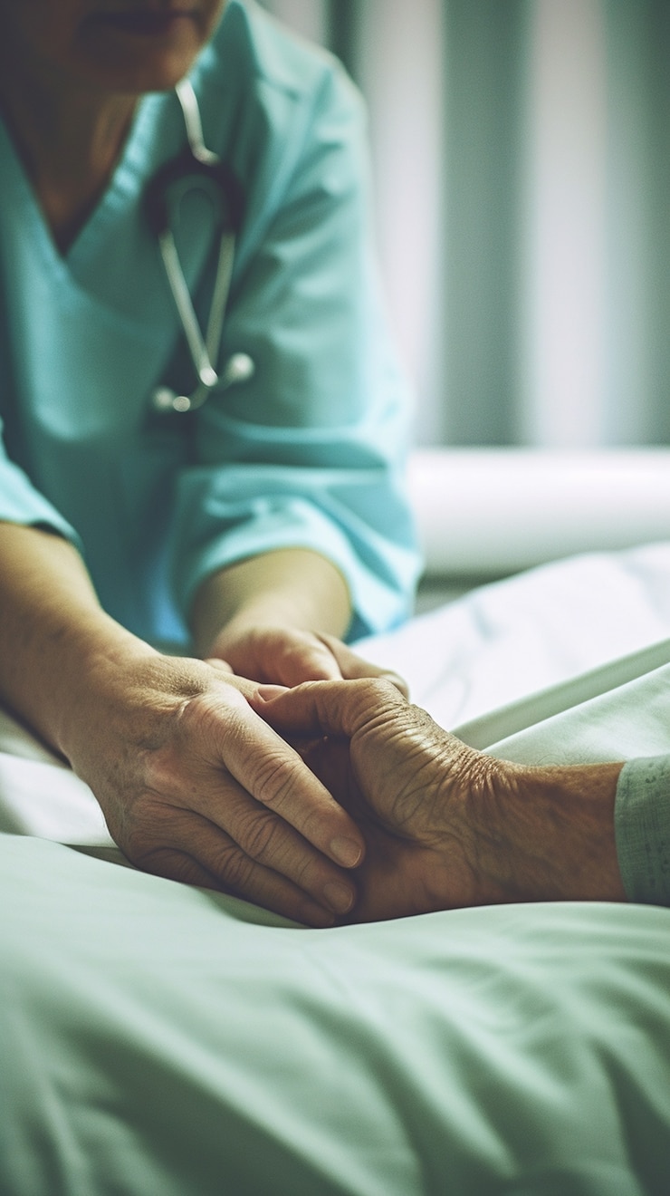 Photo gratuit scène de travail de soins avec le patient soigné