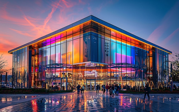 Photo gratuite scènes du mall of america dans le style cinématographique