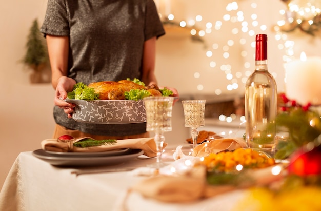 Photo gratuite scènes d'hiver douillettes en famille