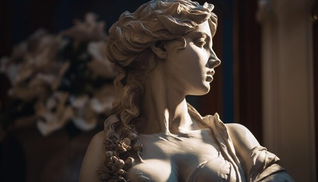 Sculpture féminine nue symbole de beauté et de sensualité générée par l'IA