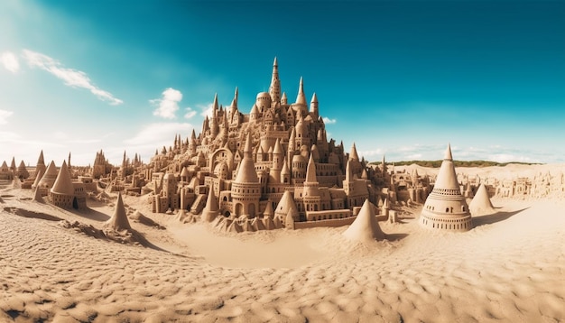 Photo gratuite sculpture majestueuse de dieu dans une ruine antique générée par l'ia