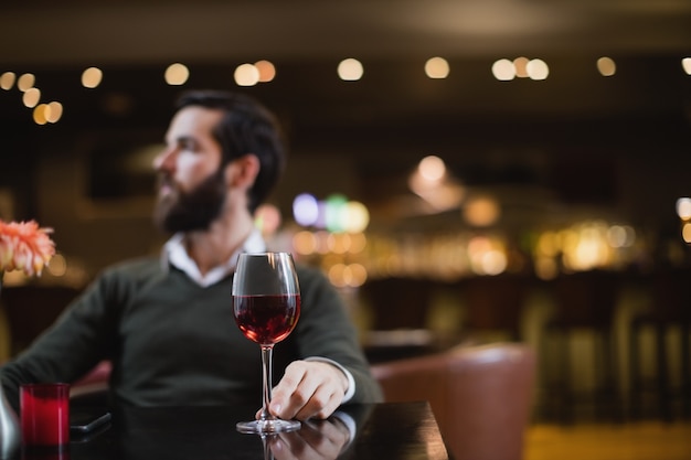 Photo gratuite séance homme, à, verre vin