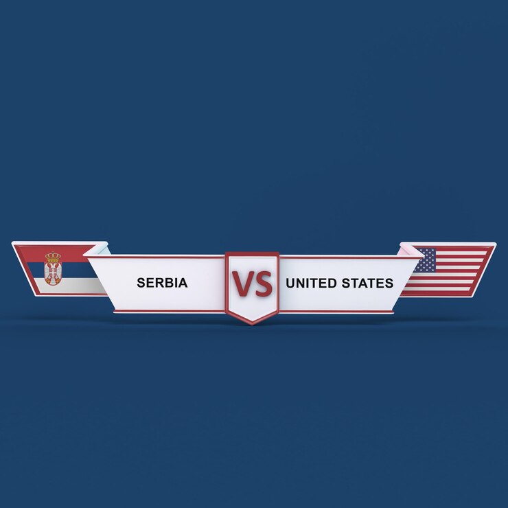 Photo gratuit serbie vs états-unis