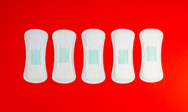 Photo gratuite série de tampons propres vue de dessus