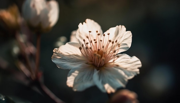 Photo gratuite une seule fleur s'épanouit dans la beauté de la nature générée par l'ia