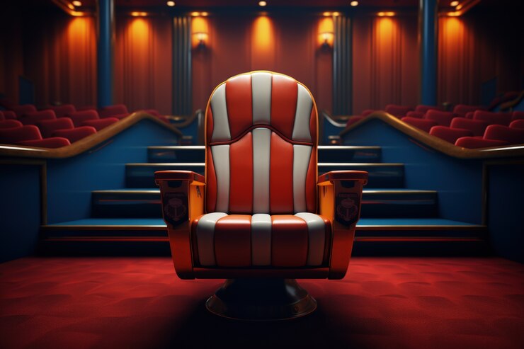 Photo gratuit sièges de cinéma 3d