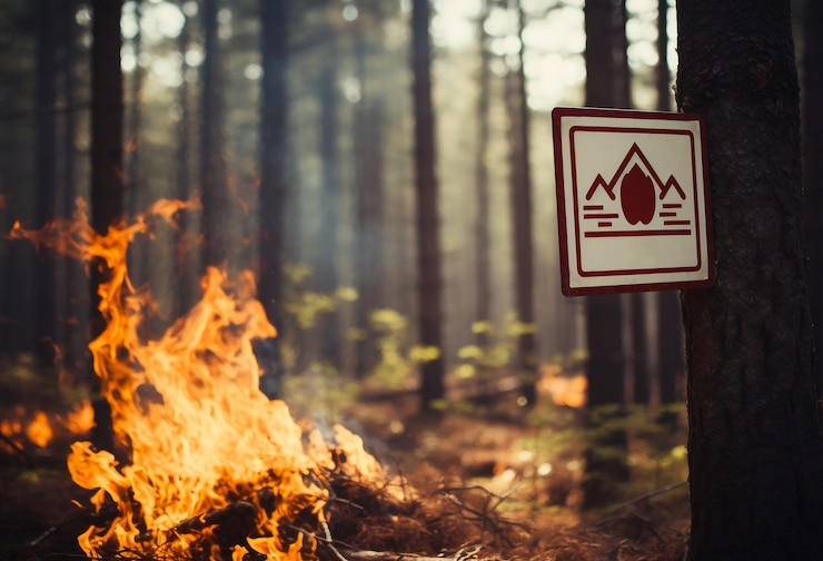 Photo gratuit signe de feu sauvage dans la nature