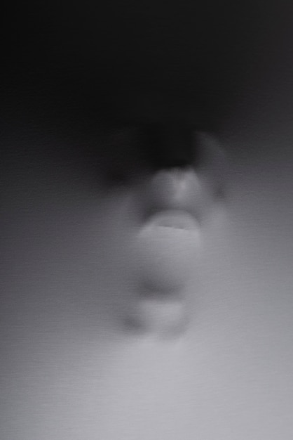 Photo gratuite silhouette adulte hurlante terrifiante en studio