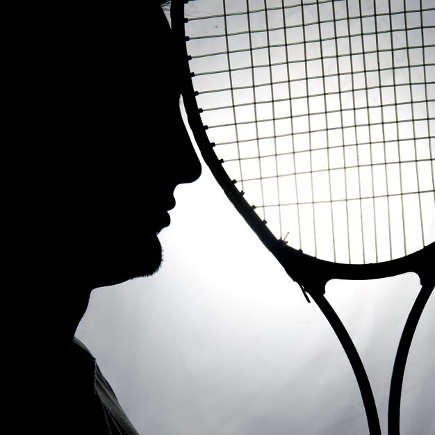 Silhouette du joueur de tennis