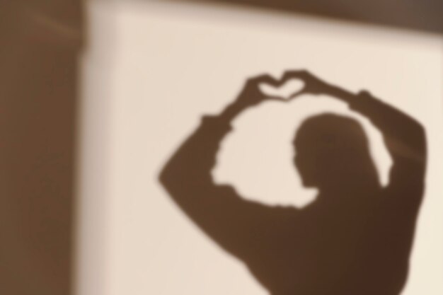 Silhouette de femme gracieuse à la maison