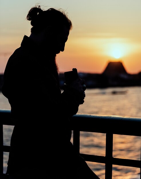 Silhouette d&#39;un photographe