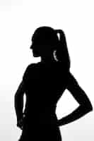Photo gratuite silhouette de portrait classique de femme