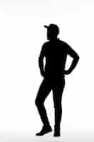 Photo gratuite silhouette de portrait classique de l'homme