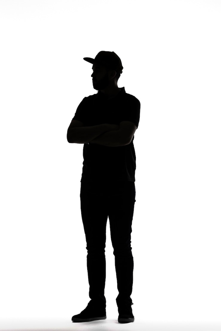 Photo gratuit silhouette de portrait classique de l'homme
