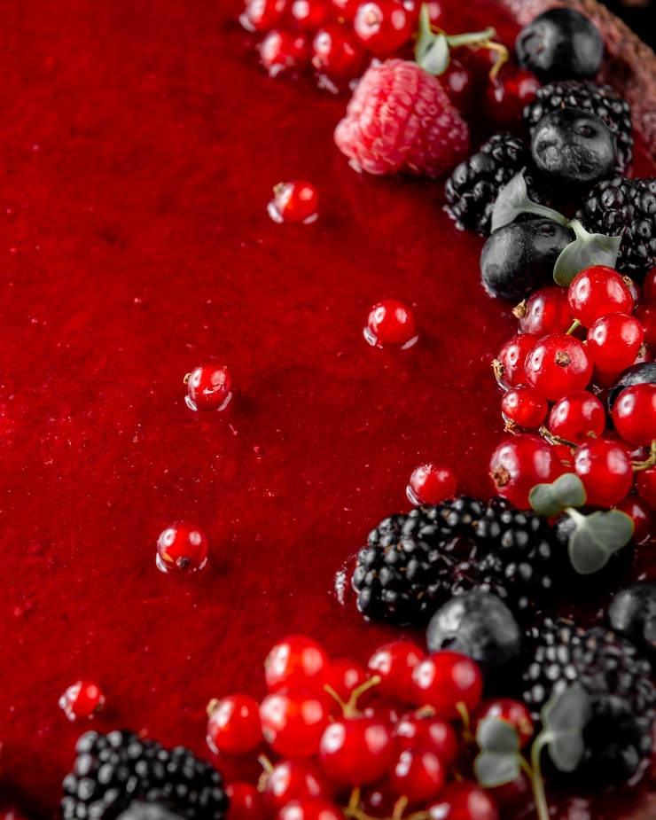 Photo gratuit sirop de fruits des baies sauvages