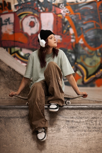 Skate parkados au skate park