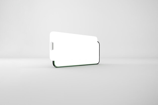 Smartphone avec écran vide isolé sur fond blanc parfait pour la maquette