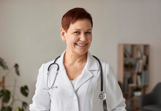 Smiley Aîné Covid Recovery Center Femme médecin