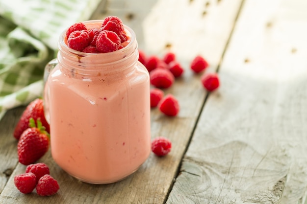 Smoothie aux framboises